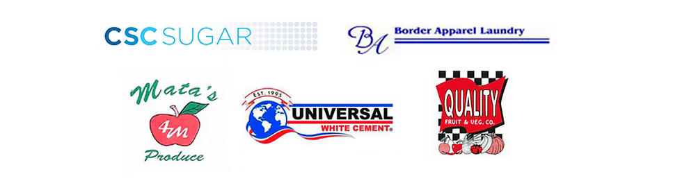 CSC Sugar, Border Apparel Laundry, Mata's 4M Produce, Universal White Cement, Quality Fruit & Veg. Co.